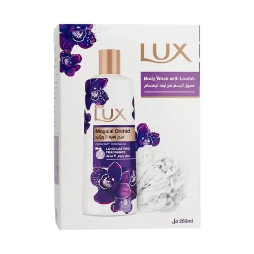 Lux Magical Orchid Fragranced Body Wash with Free Loofah - 250ml