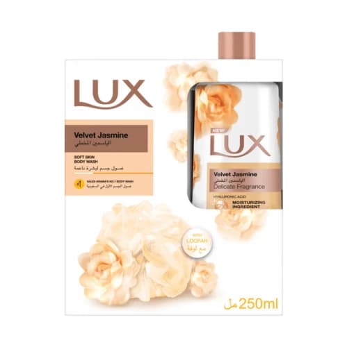 Lux Velvet Jasmine Fine Fragrance Body Wash with Loofah - 250ml