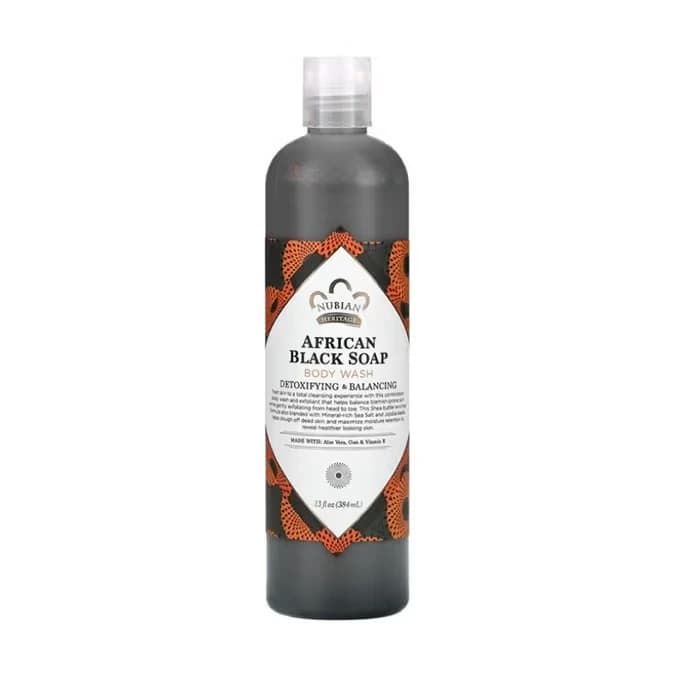 Nubian Heritage African Black Soap Body Wash - 384 ml